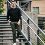 olive green pants men style